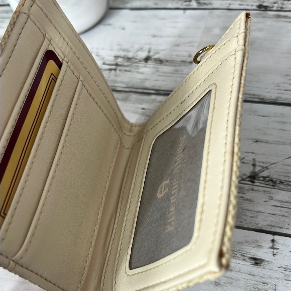 Etienne Aigner Cream Woven Wallet - Picture 5 of 9